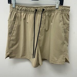 Nike Beige Shorts with Black Drawstring